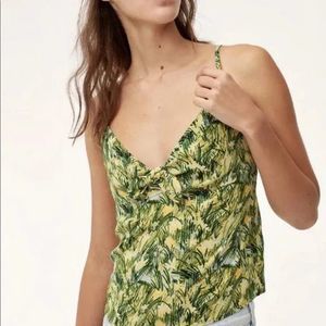 ARITZIA - Sz M - EUC - Nino Blouse with green and yellow pattern